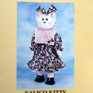 May include: A craft pattern for a calico kitty doll. The pattern is designed by The Craft Closet and uses 1-1/4 inch plastic PVC pipe. The pattern includes instructions for making a white kitty doll with a pink collar and a floral dress.