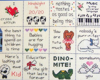 360 mini messages - rapide et facile - livret de modèles de point de croix vintage, série 1 pour débutants par Dale Burdett, 1991