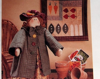 Garden Girl With Quilt And Vegetables McCall's Crafts 7642 Vintage Uncut Sewing Pattern 1995