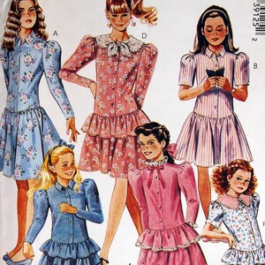 Meisjesjurk maat 14 McCall&#39;s 3912 vintage ongesneden naaipatroon 1988