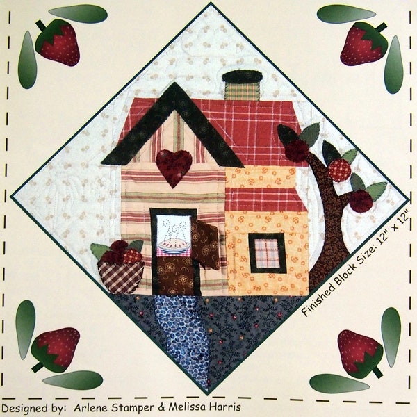Apple Annie's - Pattern 4 Of 6 - Strawberry Faire By Arlene Stamper, Melissa Harris And The Quilt Company Quilt Block Pattern Packet 2005