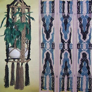 Macrame Curtains & Room Dividers For Today's Decor Vintage Macrame Pattern Booklet 1975