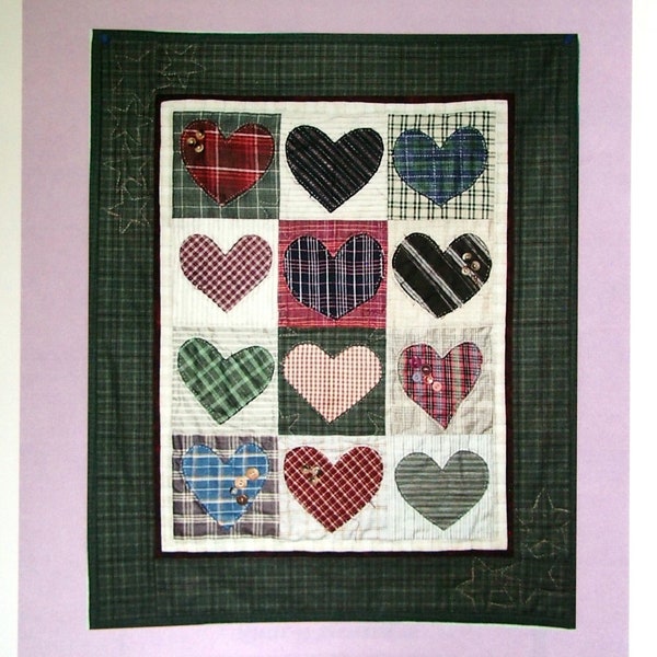 Plaid Hearts By Granny's Attic Quilt Pattern Packet 2011