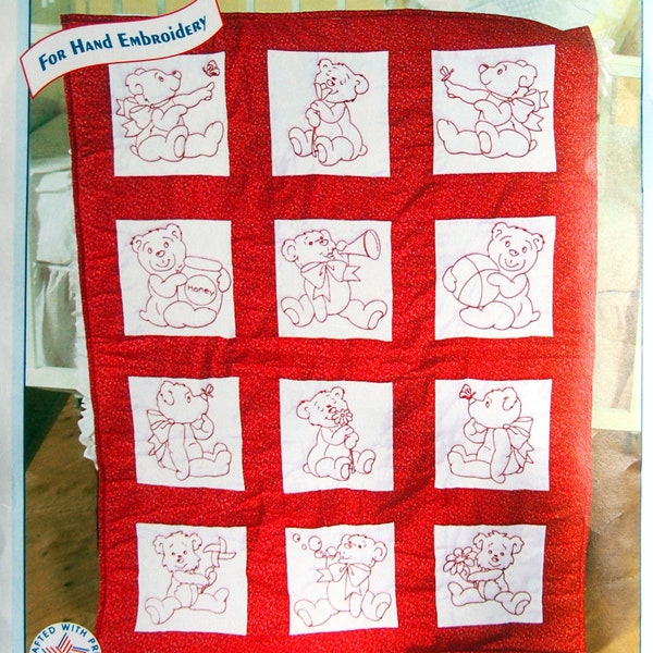 Stamped Quilt Blocks Etsy