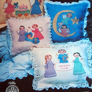 Geburtstagsengel By Ulla Needlework Designs Vintage Kreuzstich Zählmuster Broschüre 1982