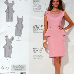 Misses&#39;/Women&#39;s Dress Size 10, 12, 14, 16, 18 Simplicity Amazing Fit 1417 Uncut Sewing Pattern 2014