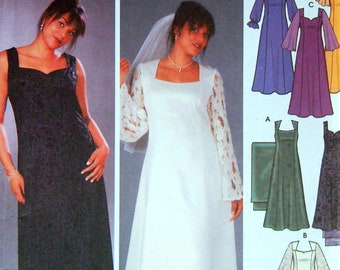 Women's/Women's Petite Design Your Own Evening Dress And Shawl Size 18W To 24W Simplicity 5275 Vintage Uncut Sewing Pattern 2003