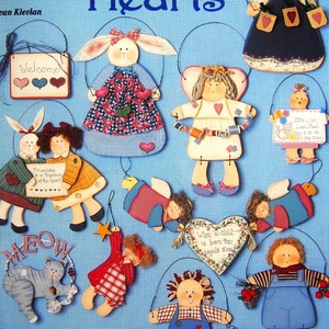 Glückliche Herzen von Jean Kievlan Vintage Tole und dekorative Malerei Musterbroschüre 1992