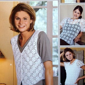 Pretty Tops In Thread 6 Designs By Kathryn A. Clark And Leisure Arts Thread Crochet Pattern Booklet 2000