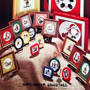 Holiday Mini By Jane Arlyn Crabtree Vintage Cross Stitch Pattern Leaflet 1980
