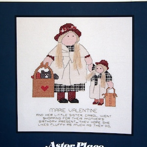 Marie Valentine From The Family And Friends Of Lizzie High And Astor Place Vintage Kreuzstich-Muster Broschüre 1987