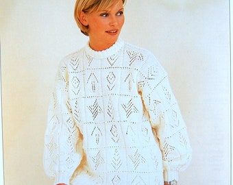 Sweater - 4710 By Hayfield - Hayfield Grampian DK Knitting Pattern Leaflet Undated
