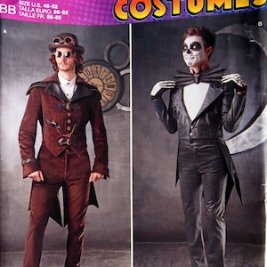 Steampunk And Day Of The Dead Men's Costumes Size 46 To 52 Simplicity S0235 / 1039 Uncut Sewing Pattern 2015