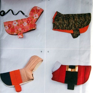 Quilted Dog Coats In Three Sizes Simplicity S9035 Uncut Sewing Pattern 2019