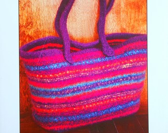 Maggie's Felt Tote By Maggie Simms And Fiber Trends Felted Knitting Pattern Leaflet 2003