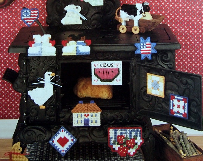 More Country Magnets in Plastic Canvas by Leisure Arts Vintage Plastic ...
