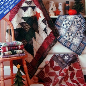 May include: A book titled "A Year of Rag Quilts" by Annis Clapp, featuring 12 wall quilt patterns. The cover shows a variety of colourful rag quilts with a red, white and blue theme.