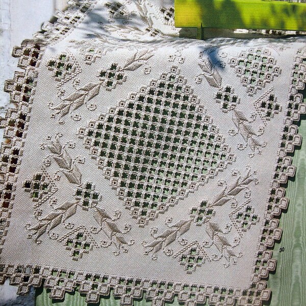 Hardanger And Pulled Thread Embroidery E 570 By Burda Vintage Embroidery Pattern Magazine 2000