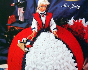 Miss July - Gems Of The South Collection By Annie's Attic Vintage Fashion Doll Crochet Pattern Leaflet 1996