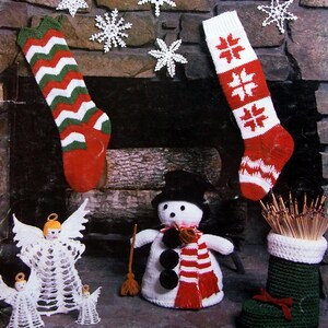 Weihnachts-Designs zu stricken und häkeln von Freizeit Kunst Vintage häkeln und stricken Muster Broschüre 1978
