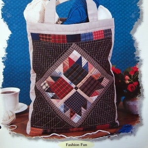 Homepun Bär Pfoten Tote von Jodi G. Warner and Creative Scrap Quilting Vintage Näh- und Quiltmuster Blättchen 1998