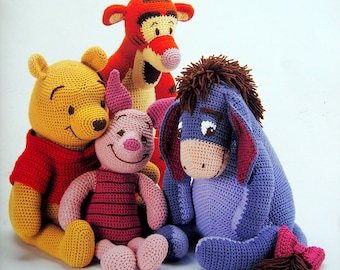 Pooh & Friends - Disney Home Pooh Collection By Leisure Arts Vintage Crochet Pattern Booklet 2001