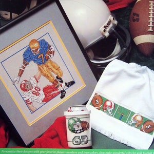 Touchdown By Anthony Taylor Vintage Cross Stitch Pattern Leaflet Undatiert
