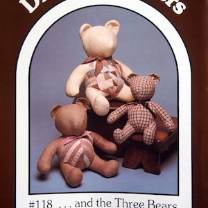Y los Tres Osos de Dream Spinners y Great American Quilt Factory, Inc. Paquete de patrones de costura vintage de 1985