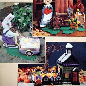 For The Holidays In Plastic Canvas By Jack Peatman For LuvLee Designs Vintage Plastic Canvas Pattern Booklet 1993