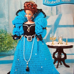 Elizabeth Anne von Beverly Mewhorter und Annie Modepuppe häkeln Club Vintage Crochet Pattern Leaflet 1997