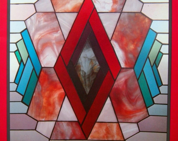 Art Deco Stained Glass Pattern Book 91 Designs by Ed Sibbett, Jr. Vintage Paperback Stained