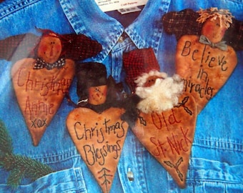 Pines de vacaciones de Debbie Touchette, Nancy Thiel y un pedazo de cielo Paquete de patrones de bordado y costura vintage 1997