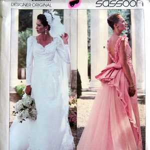 Misses&#39; Dress - Bellville Sassoon Size 12 Vogue Designer Original 2000 Vintage Uncut Sewing Pattern 1988