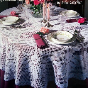 Ovale Tischdecken - 5 Designs In Filet häkeln Von Hartmut Hass Vintage Thread Crochet Pattern Leaflet 1998