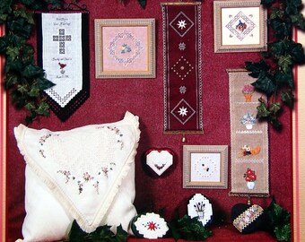 Hardanger Lace & Ribbons By Jean Mann Vintage Hardanger Embroidery Pattern Booklet 1997