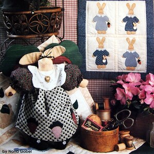 Aufnäher in Quilts und Puppen von Nona Gobel Vintage Näh- und Quiltmuster Leaflet 1994