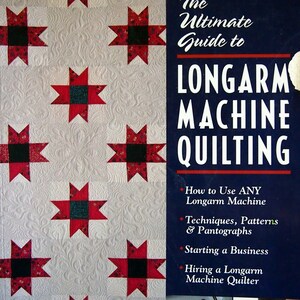 La guía definitiva para el acolchado a máquina de brazo largo, por Linda V. Taylor, libro de patrones de acolchado de bolsillo vintage (2002)