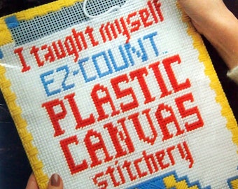 I Taught Myself EZ-Count Plastic Canvas Stitchery By Cen Waters Plastic Canvas Booklet Undated