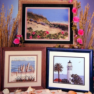 Seascapes By Cross My Heart Inc. Vintage Counted Cross Stitch Pattern Booklet 1999