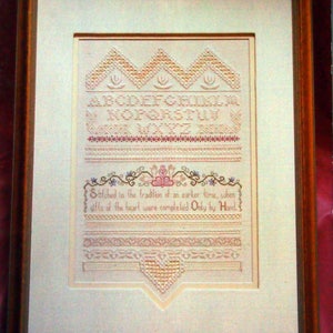 Nur von Hand von Emie Bischof und Cross 'N Patch Vintage Hardanger Stickerei und Kreuzstichmuster Faltblatt 1990