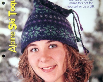 Alpine Ski Toque By Rita Garrity Knudson Knitting Pattern Leaflet 2001