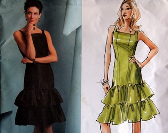 Misses'/Misses' Petite Dress - Oscar de la Renta - Vogue American Designer Size 12, 14, 16 Vogue V2878 Sewing Pattern 2005