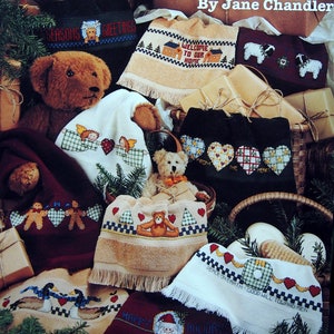 Country Christmas Fingertips von Jane CHandler And Casual Arts Vintage Kreuzstichmuster Leaflet 1994