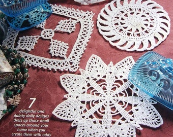 Delicate Mini Doilies By Liz Field And Annie's Attic Vintage Thread Crochet Pattern Leaflet 2000