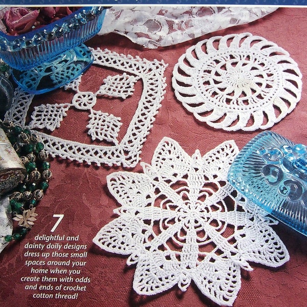 Delicate Mini Doilies By Liz Field And Annie's Attic Vintage Thread Crochet Pattern Leaflet 2000