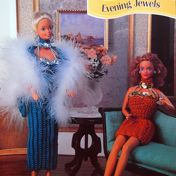 Evening Jewels By Mary Layfield And Annie's Fashion Doll Crochet Club Vintage Crochet Pattern Page 1995