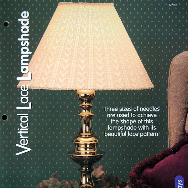 Vertical Lace Lampshade By Nazanin Fard Knitting Pattern Leaflet 2001