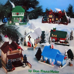 Christmas Vol. 3: The Christmas Village By Don Franzmeier Vintage Plastic Canvas Pattern Booklet 1982