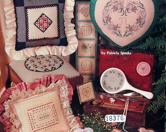 Hearts & Flowers By Patricia Sparks And Jeanette Crews Designs, Inc. Vintage Cross Stitch Pattern Leaflet 1984