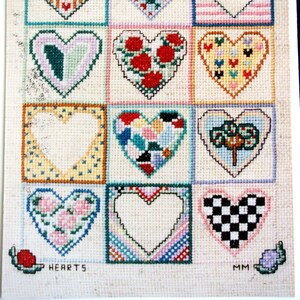 Herz Sampler von Meredith Mark Vintage Kreuzstichmuster Leaflet 1991